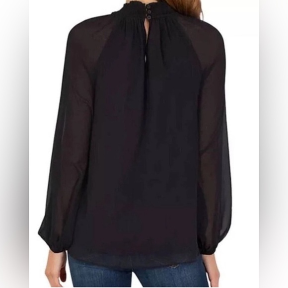 NWT Joie Black Smocked Neck Top - Picture 3 of 13